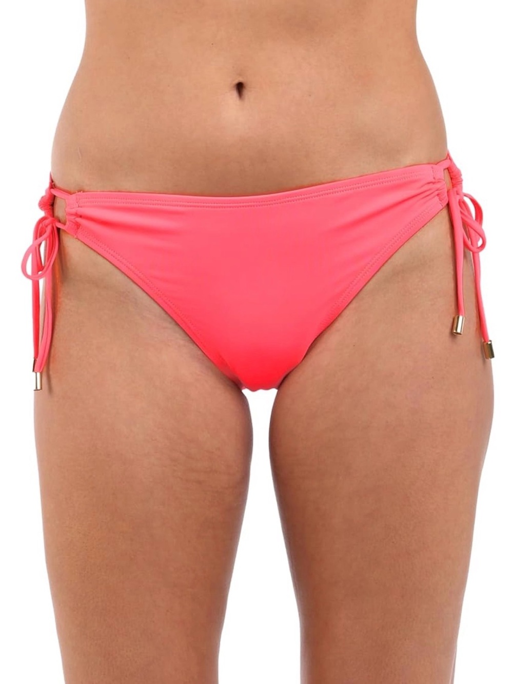 La Blanca Island Goddess Coral Tie-Side Bikini Bottoms